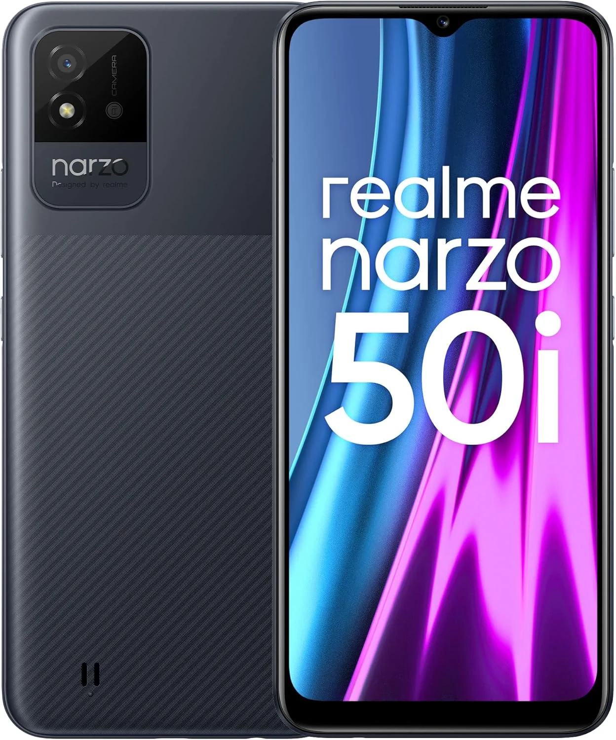 گوشی موبایل realme narzo 50i (مشکی کربنی، 4 گیگابایت رم + 64 گیگابایت حافظه داخلی) - صفحه نمایش بزرگ 6.5 اینچی | باتری 5000 میلی آمپر ساعت