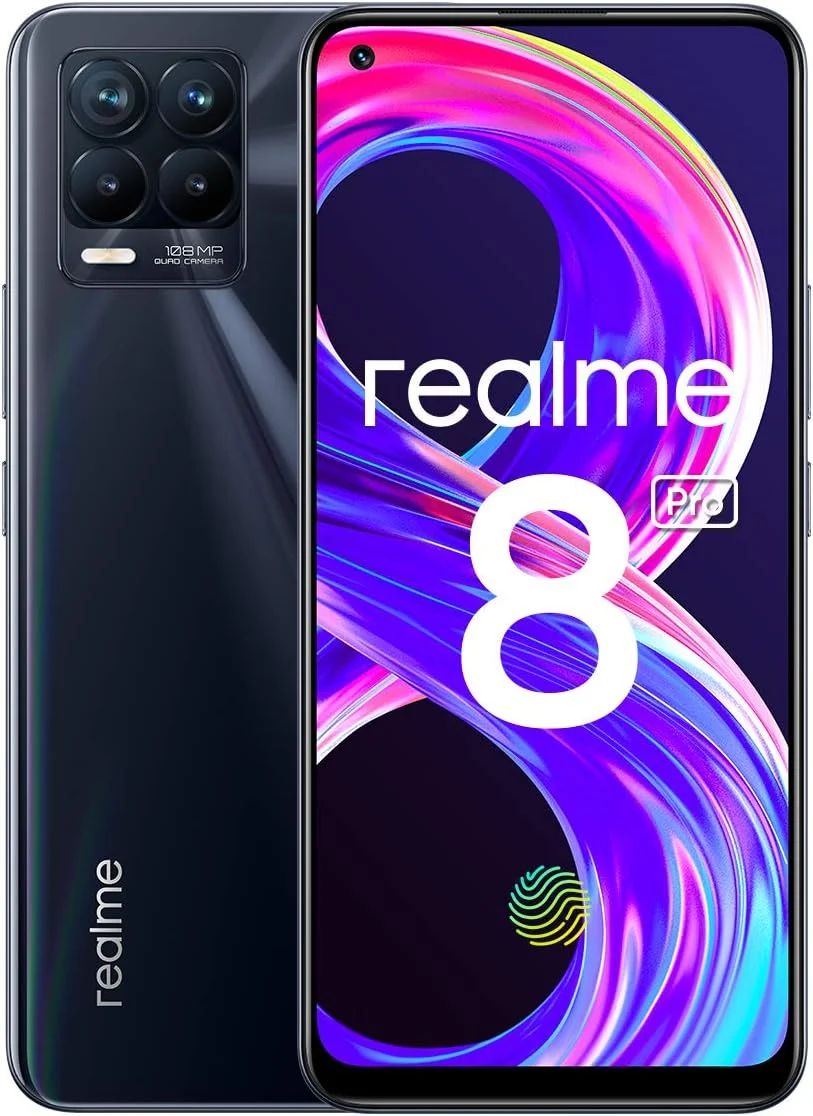گوشی هوشمند REALME 8 Pro Punk Black با حافظه 8 گیگابایت + 128 گیگابایت