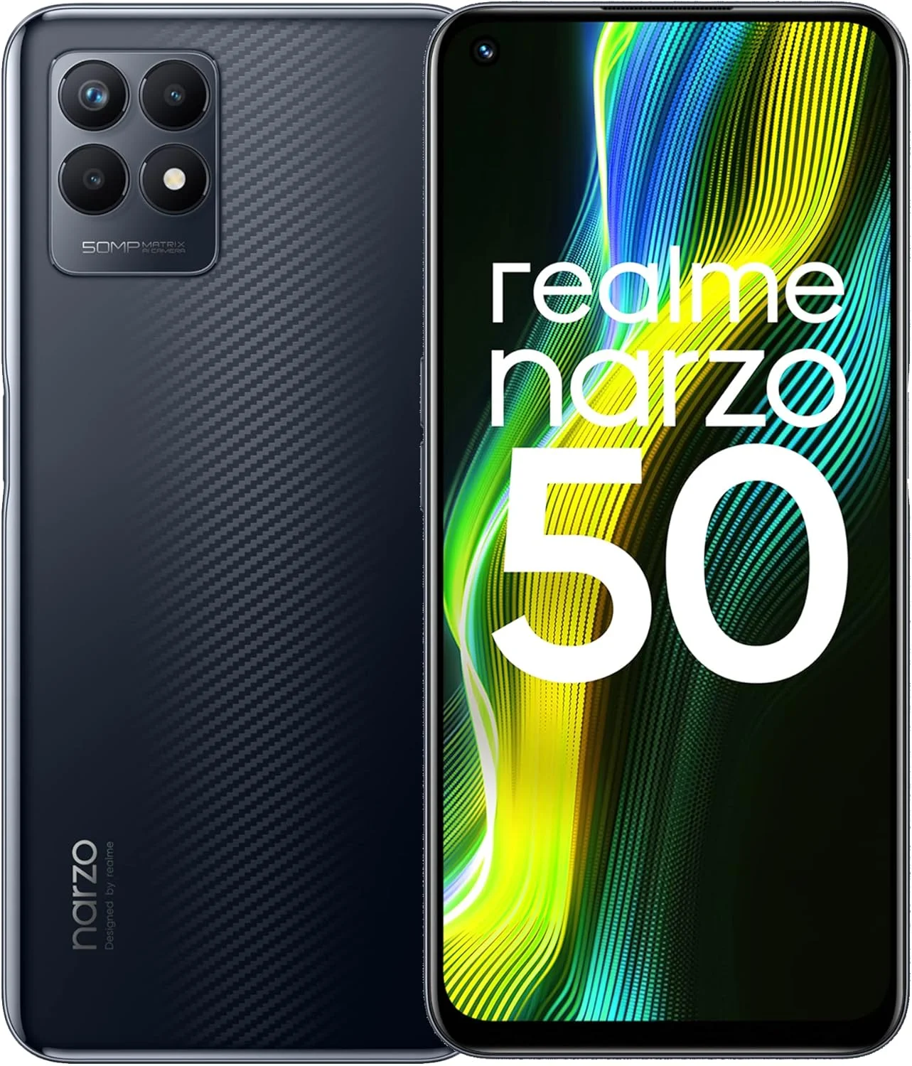 گوشی موبایل realme narzo 50 (مشکی سرعت، 6 گیگابایت رم + 128 گیگابایت حافظه داخلی) پردازنده Helio G96 | دوربین سه گانه 50 مگاپیکسلی AI | نمایشگر فوق العاده روان 120 هرتز