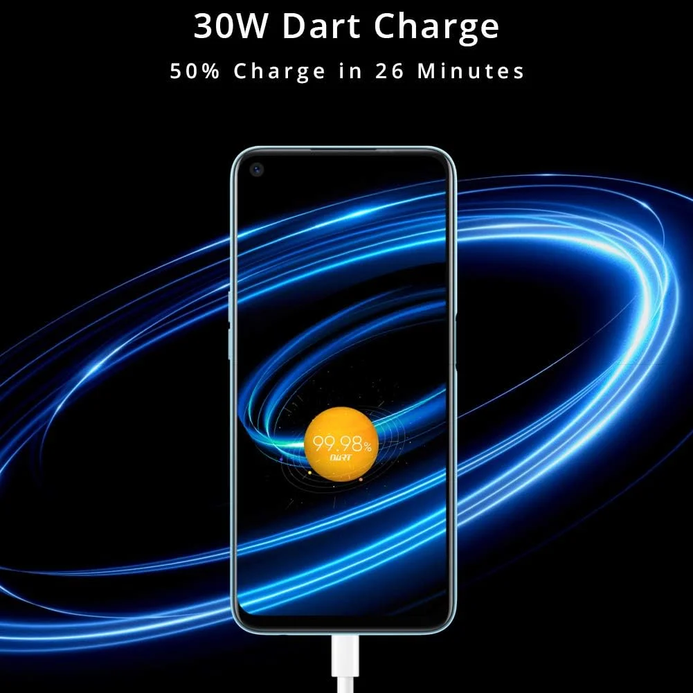 گوشی موبایل Realme 7 دو سیم کارت 128 گیگابایت حافظه داخلی + 8 گیگابایت رم (فقط GSM | بدون CDMA) نسخه بین المللی، کارخانه آنلاک شده 4G/LTE (آبی مه آلود)