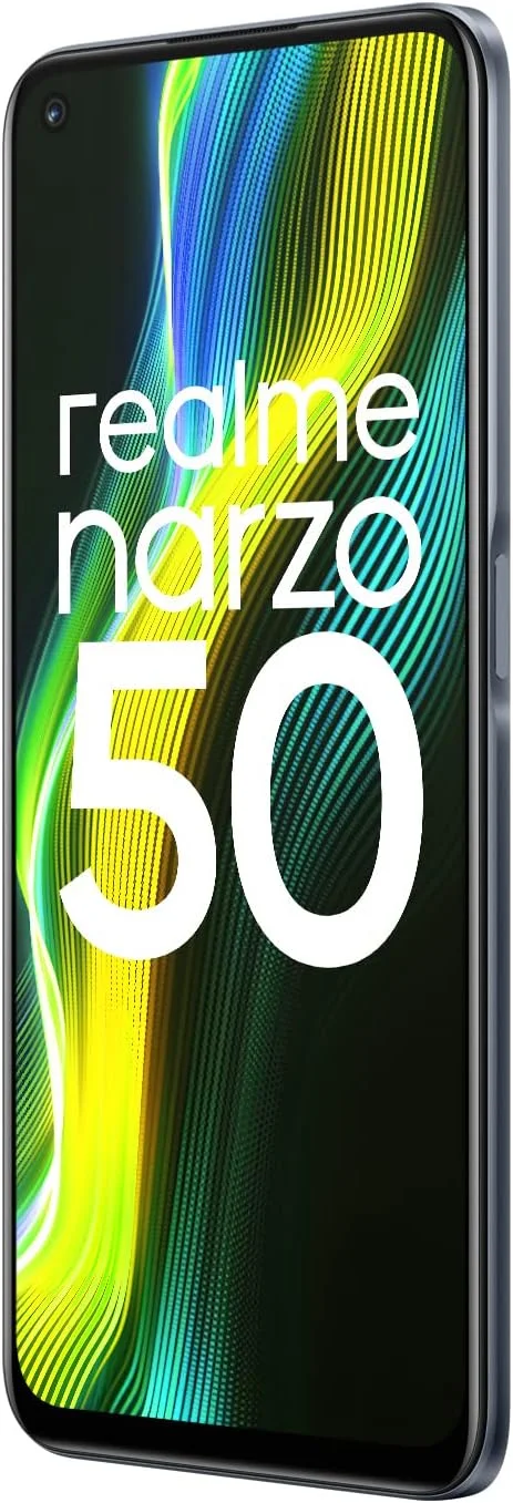 گوشی موبایل realme narzo 50 (مشکی سرعت، 6 گیگابایت رم + 128 گیگابایت حافظه داخلی) پردازنده Helio G96 | دوربین سه گانه 50 مگاپیکسلی AI | نمایشگر فوق العاده روان 120 هرتز