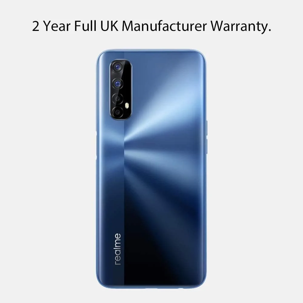 گوشی موبایل Realme 7 دو سیم کارت 128 گیگابایت حافظه داخلی + 8 گیگابایت رم (فقط GSM | بدون CDMA) نسخه بین المللی، کارخانه آنلاک شده 4G/LTE (آبی مه آلود)