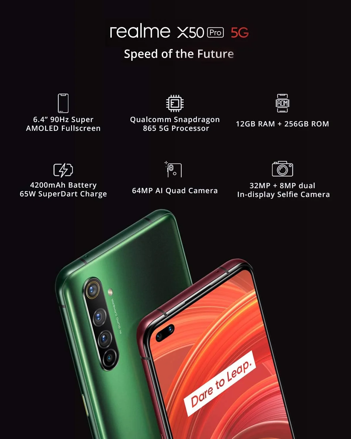 گوشی موبایل ریلمی X50 Pro 5G - سبز خزهای، آماده برای 5G، 8 گیگابایت رم + 128 گیگابایت حافظه داخلی، بدون سیم کارت و دارای دوشاخه UK گوشی موبایل ریلمی X50 Pro 5G - سبز خزهای، آماده برای 5G، 8 گیگابایت رم + 128 گیگابایت حافظه داخلی، بدون سیم کارت و دارای دوشاخه UK
