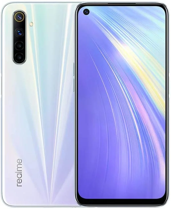 گوشی موبایل Realme 6 دو سیم کارت 128 گیگابایت رام + 8 گیگابایت رم (فقط GSM | بدون CDMA) کارخانه آنلاک شده 4G/LTE (سفید دنباله دار) - نسخه بین المللی