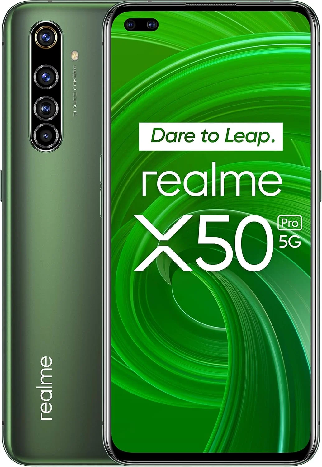 گوشی موبایل ریلمی X50 PRO FR MOST GREEN با حافظه 256 گیگابایت و رم 8 گیگابایت