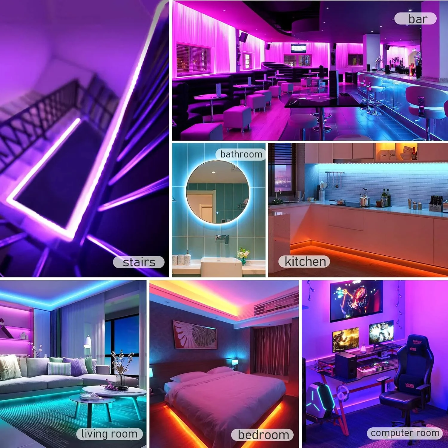 نوار نور ال ای دی هوشمند بلوتوثی SKY-TOUCH به طول 10 متر، RGB همگام با موسیقی، کنترل از راه دور، نورپردازی طنابی رنگارنگ برای دکوراسیون منزل، آشپزخانه، اتاق خواب، هتل، بار بیرونی، باغ، تزئین دسکتاپ نوار نور ال ای دی هوشمند بلوتوثی SKY-TOUCH به طول 10 متر، RGB همگام با موسیقی، کنترل از راه دور، نورپردازی طنابی رنگارنگ برای دکوراسیون منزل، آشپزخانه، اتاق خواب، هتل، بار بیرونی، باغ، تزئین دسکتاپ