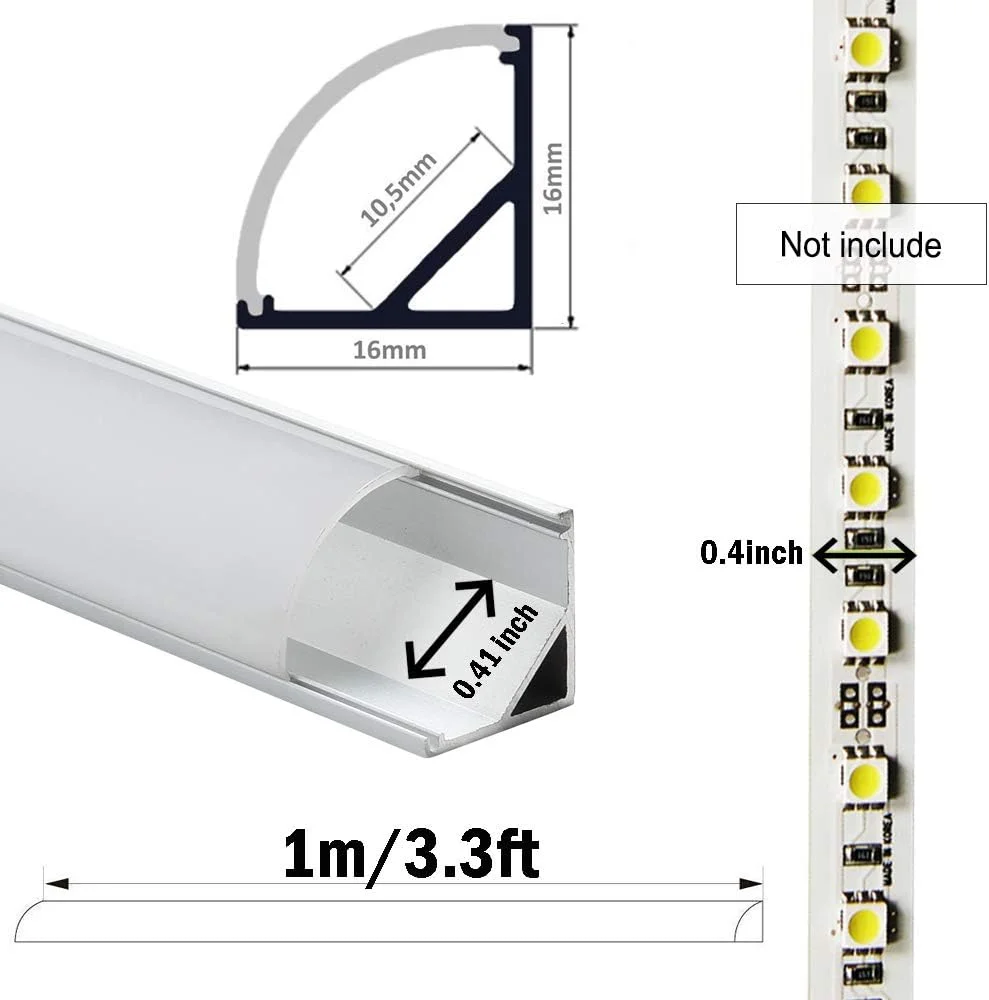 کانال نوار LED استارلند با دیفیوزر، بسته 6 عددی 1 متری / 3.3 فوتی پروفیل آلومینیومی LED مدل V شکل با پوشش و لوازم جانبی کامل نصب برای چراغ نوار LED کانال نوار LED استارلند با دیفیوزر، بسته 6 عددی 1 متری / 3.3 فوتی پروفیل آلومینیومی LED مدل V شکل با پوشش و لوازم جانبی کامل نصب برای چراغ نوار LED