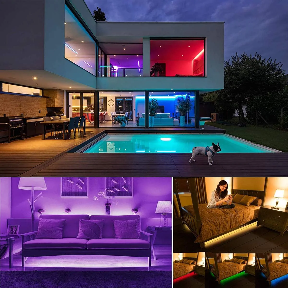 نوار چراغ LED استار لایتینگ، نوار چراغ LED 4 متری RGB SMD 5050 با 120 LED، نورپردازی طنابی تغییر رنگ دهنده، کیت کامل با کنترل از راه دور 24 کلیدی و USB 5V نوار چراغ LED استار لایتینگ، نوار چراغ LED 4 متری RGB SMD 5050 با 120 LED، نورپردازی طنابی تغییر رنگ دهنده، کیت کامل با کنترل از راه دور 24 کلیدی و USB 5V