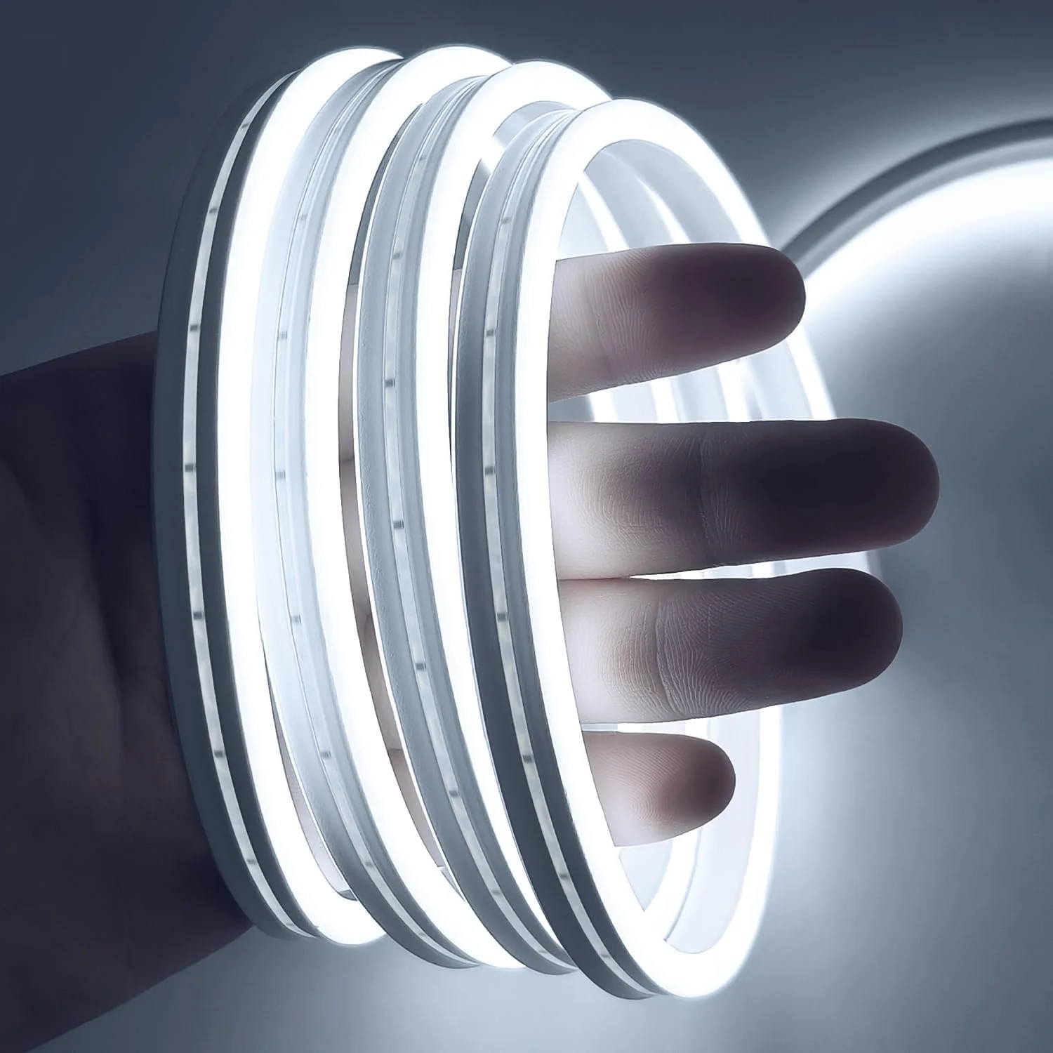 نوار چراغ نئون LED سفید، 5 ولت 3 متر 6500K، چراغ های طنابی نئون ضد آب دیمر دار USB لمسی LED برای نور پس زمینه تلویزیون، اتاق خواب، کابینت، آشپزخانه، نورپردازی DIY نوار چراغ نئون LED سفید، 5 ولت 3 متر 6500K، چراغ های طنابی نئون ضد آب دیمر دار USB لمسی LED برای نور پس زمینه تلویزیون، اتاق خواب، کابینت، آشپزخانه، نورپردازی DIY