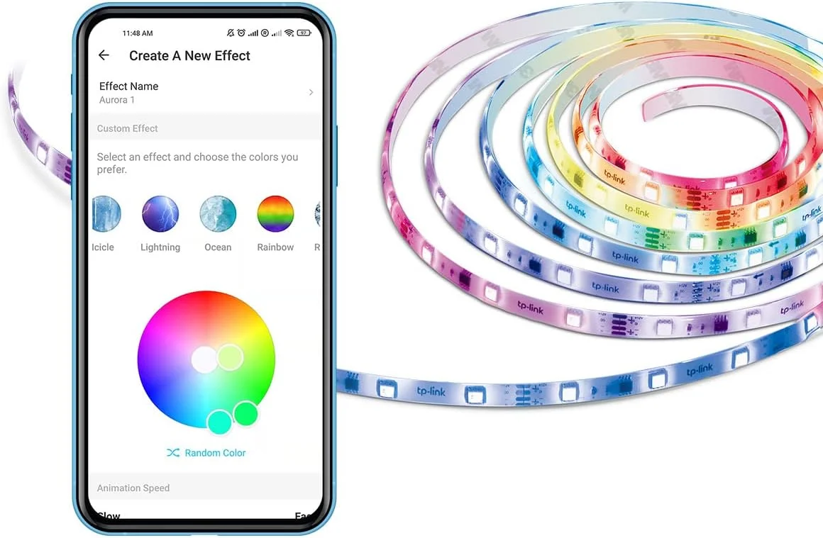 نوار LED هوشمند RGBIC Tapo به طول 5 متر، نوار LED هوشمند روکش دار، کنترل 50 بخش رنگی مختلف، 16 میلیون رنگ، سازگار با آمازون الکسا و گوگل، مدل L920-5