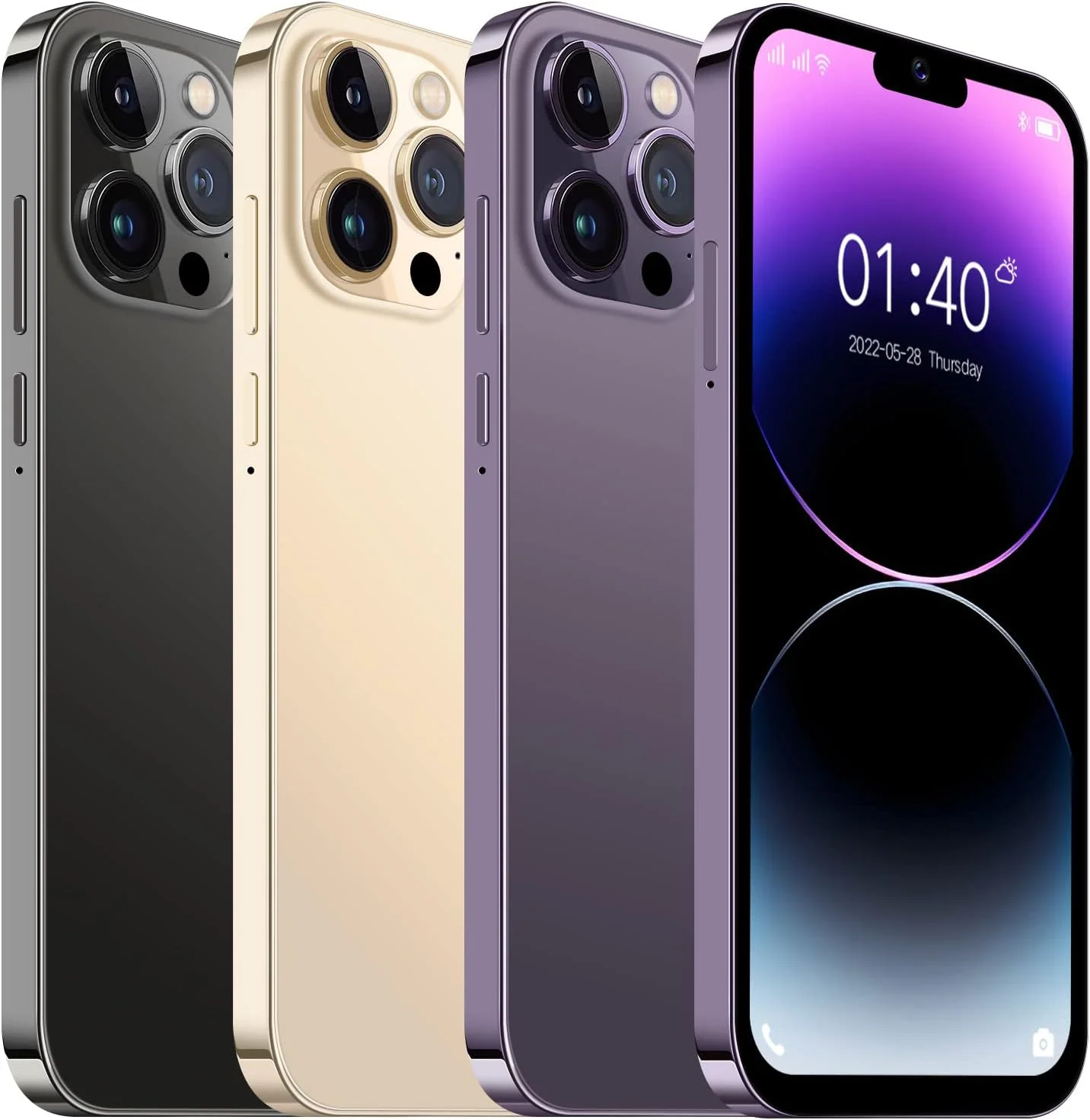 گوشی هوشمند دو سیم کارت 4G مدل DxDcS-DxD15Ps، موبایل با رم 2 گیگابایت، حافظه داخلی 16 گیگابایت/SD 128 گیگابایت، باتری 4300 میلی آمپر ساعت، صفحه نمایش 6.6 اینچی، اندروید 10، دوربین دوگانه 8 مگاپیکسلی، تشخیص چهره، GPS، FM، بلوتوث (بنفش)