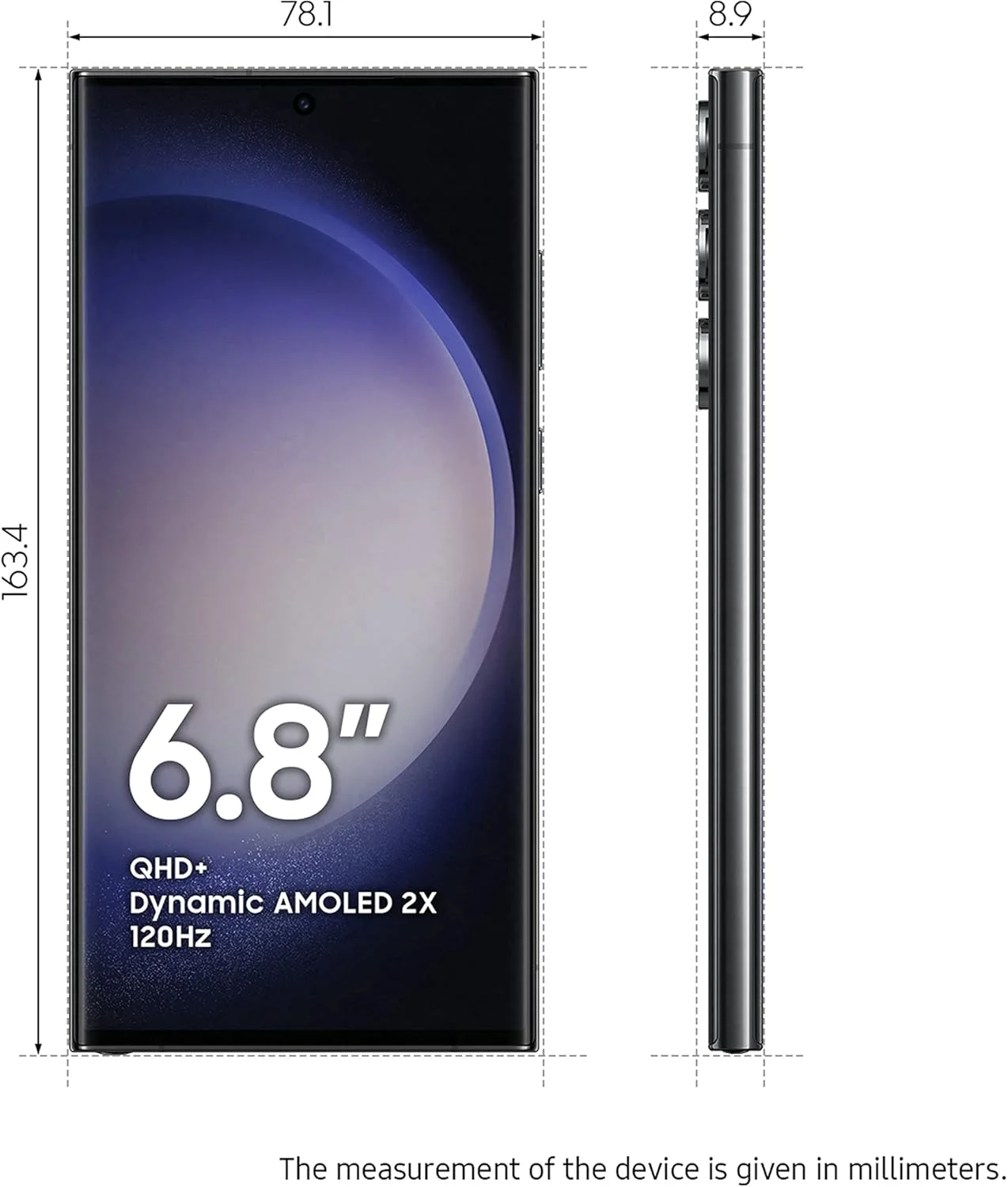 گوشی موبایل سامسونگ گلکسی S23 Ultra، گوشی هوش مصنوعی، دو سیم کارت، 5G، اندروید، رم 12 گیگابایت، حافظه داخلی 256 گیگابایت، مشکی فانتوم (نسخه امارات)