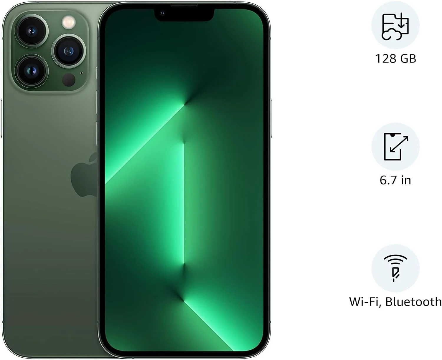اپل (بازسازی شده) آیفون 13 پرو مکس (128 گیگابایت) - سبز آلپاین