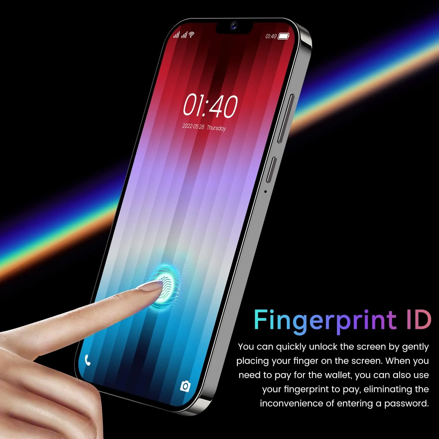 گوشی هوشمند دو سیم کارته 4G مدل DxDcS-DxD15Ps، تلفن همراه با 2 گیگابایت رم، 16 گیگابایت رام/SD 128 گیگابایت، باتری 4300 میلی آمپر ساعتی، صفحه نمایش 6.6 اینچی، اندروید 10، دوربین دوگانه 8 مگاپیکسلی، تشخیص چهره، GPS، FM، بلوتوث (بنفش)