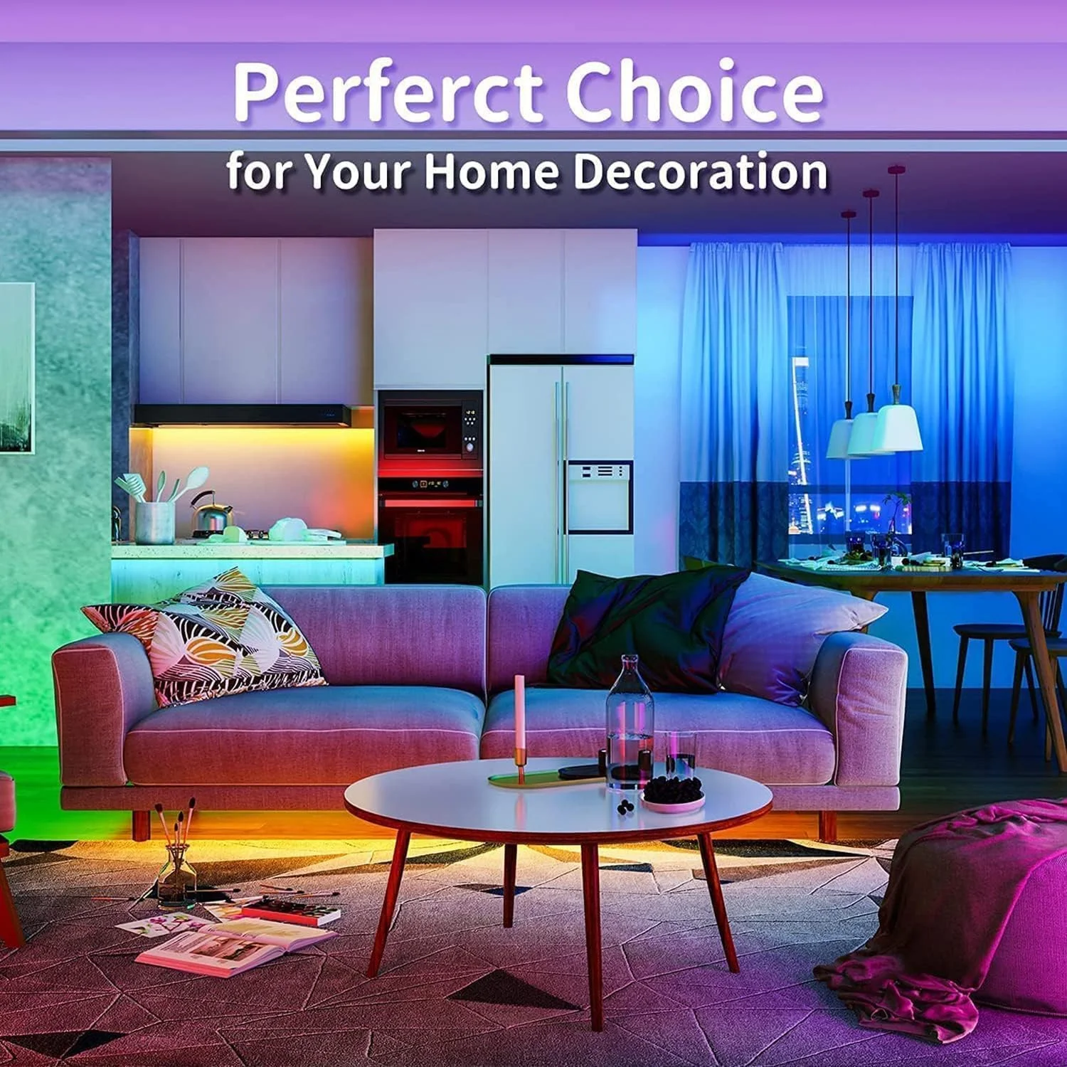 نوار چراغ ال ای دی 30 متری Tenmiro، نوار چراغ بلوتوثی با کنترل از راه دور و برنامه، نور RGB انعطاف پذیر DIY چند رنگ همگام سازی موسیقی زمان بندی برای آشپزخانه، اتاق خواب، دکوراسیون مهمانی (2x15m) نوار چراغ ال ای دی 30 متری Tenmiro، نوار چراغ بلوتوثی با کنترل از راه دور و برنامه، نور RGB انعطاف پذیر DIY چند رنگ همگام سازی موسیقی زمان بندی برای آشپزخانه، اتاق خواب، دکوراسیون مهمانی (2x15m)