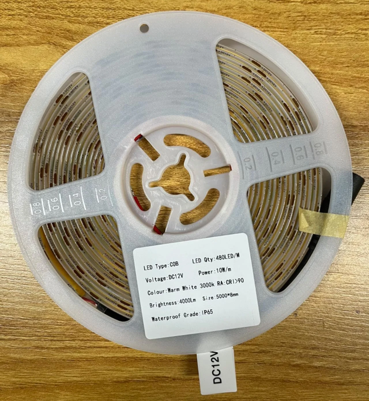 نوار LED COB تاپای 12 ولت سفید گرم ضد آب IP65، نوار LED 5 متری 3000K چسبی، CRI>93، 480LED/M روشنایی 4000 لومن، قابل برش انعطاف پذیر برای آشپزخانه، اتاق خواب، اتاق نشیمن، نورپردازی نوار LED COB تاپای 12 ولت سفید گرم ضد آب IP65، نوار LED 5 متری 3000K چسبی، CRI>93، 480LED/M روشنایی 4000 لومن، قابل برش انعطاف پذیر برای آشپزخانه، اتاق خواب، اتاق نشیمن، نورپردازی