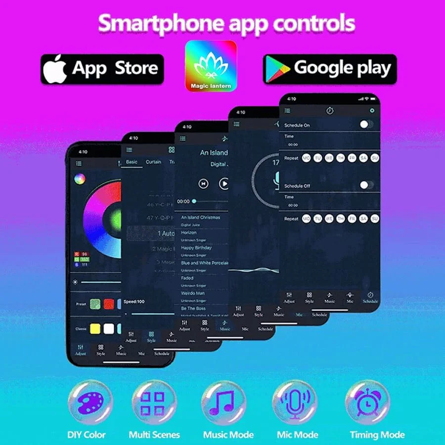 نوار نور نئون هوشمند RGB UanTii با کنترل از راه دور بلوتوث، نوار نور LED DIY صحنه موسیقی زمان بندی IP65 ضد آب (20 متر) نوار نور نئون هوشمند RGB UanTii با کنترل از راه دور بلوتوث، نوار نور LED DIY صحنه موسیقی زمان بندی IP65 ضد آب (20 متر)