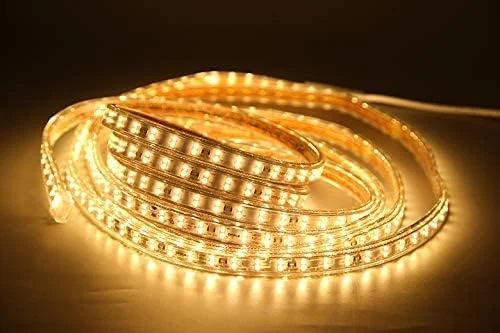 نوار چراغ ال ای دی 50 متری ضد آب/ضد گرد و غبار برای استفاده در فضای داخلی، سفید گرم