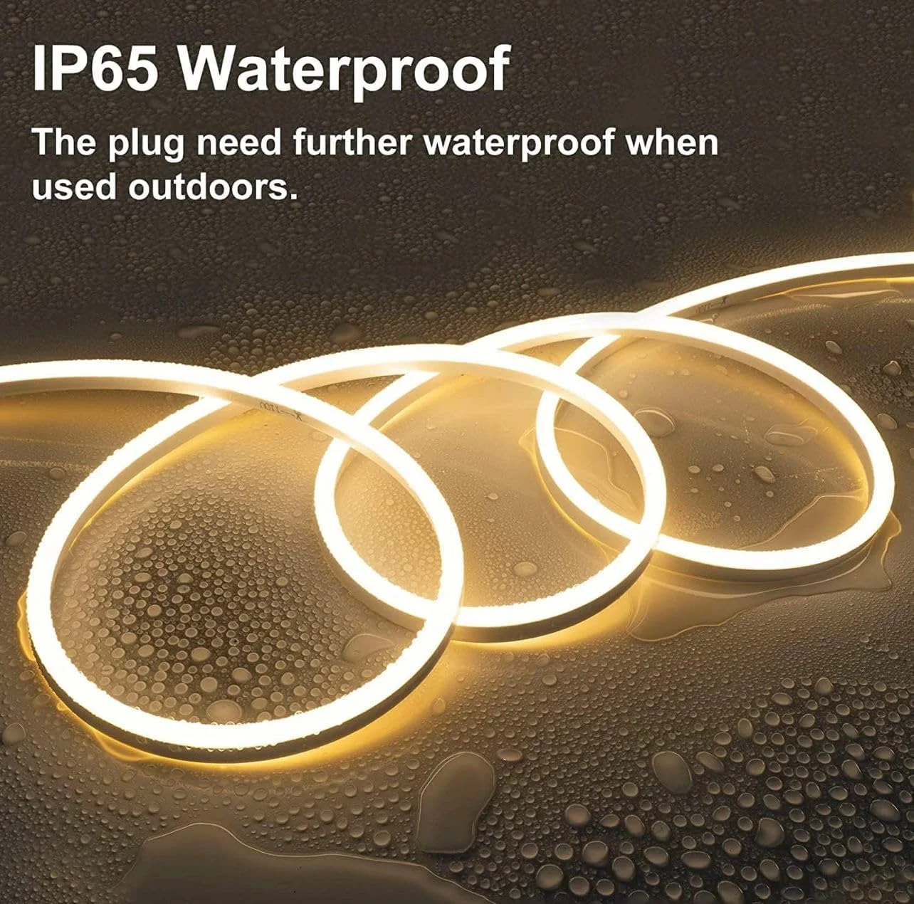 نوار چراغ نئون LED، 50 متر، ضد آب IP65، سفید گرم، نورپردازی انعطاف پذیر داخلی و خارجی برای خانه، آشپزخانه، راه پله نوار چراغ نئون LED، 50 متر، ضد آب IP65، سفید گرم، نورپردازی انعطاف پذیر داخلی و خارجی برای خانه، آشپزخانه، راه پله