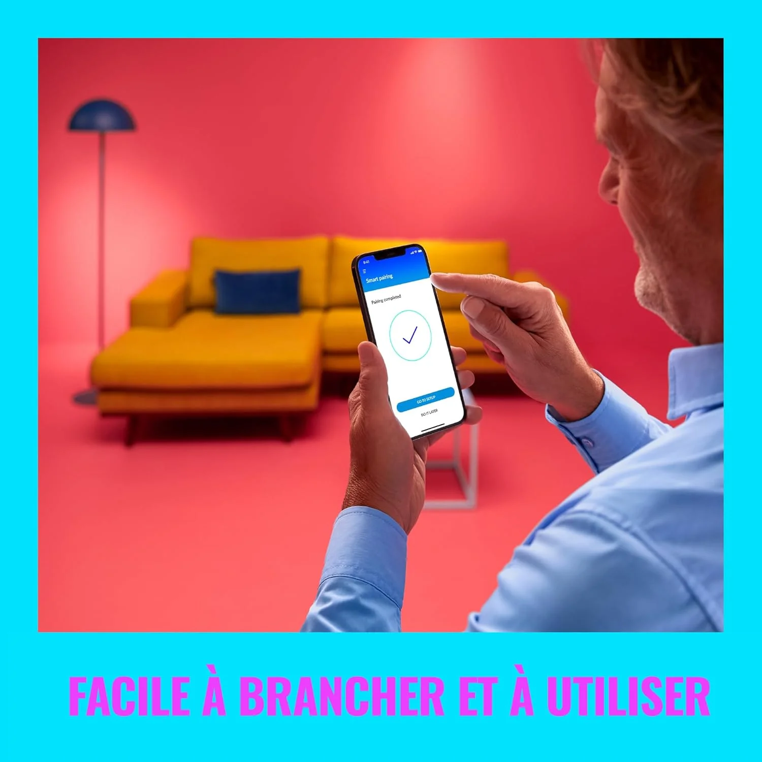 نوار نور رنگی 4 متری WiZ [دوشاخه UK] روشنایی LED هوشمند متصل. برای خانه، اتاق خواب، اتاق نشیمن و اتاق غذاخوری.