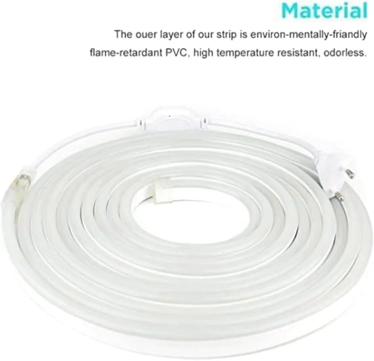 نوار چراغ نئون LED، 50 متر، ضد آب IP65، سفید گرم، نورپردازی انعطاف پذیر داخلی و خارجی برای خانه، آشپزخانه، راه پله نوار چراغ نئون LED، 50 متر، ضد آب IP65، سفید گرم، نورپردازی انعطاف پذیر داخلی و خارجی برای خانه، آشپزخانه، راه پله