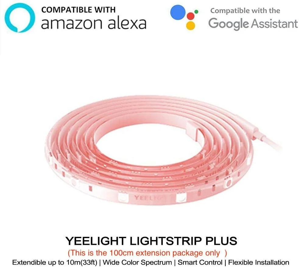 بسته توسعه نوار LED ییلایت پلاس 100 سانتی متری بدون کنترلر، چند رنگ، عرض 9.2 X ارتفاع 8.8 X طول 1.2 سانتی متر