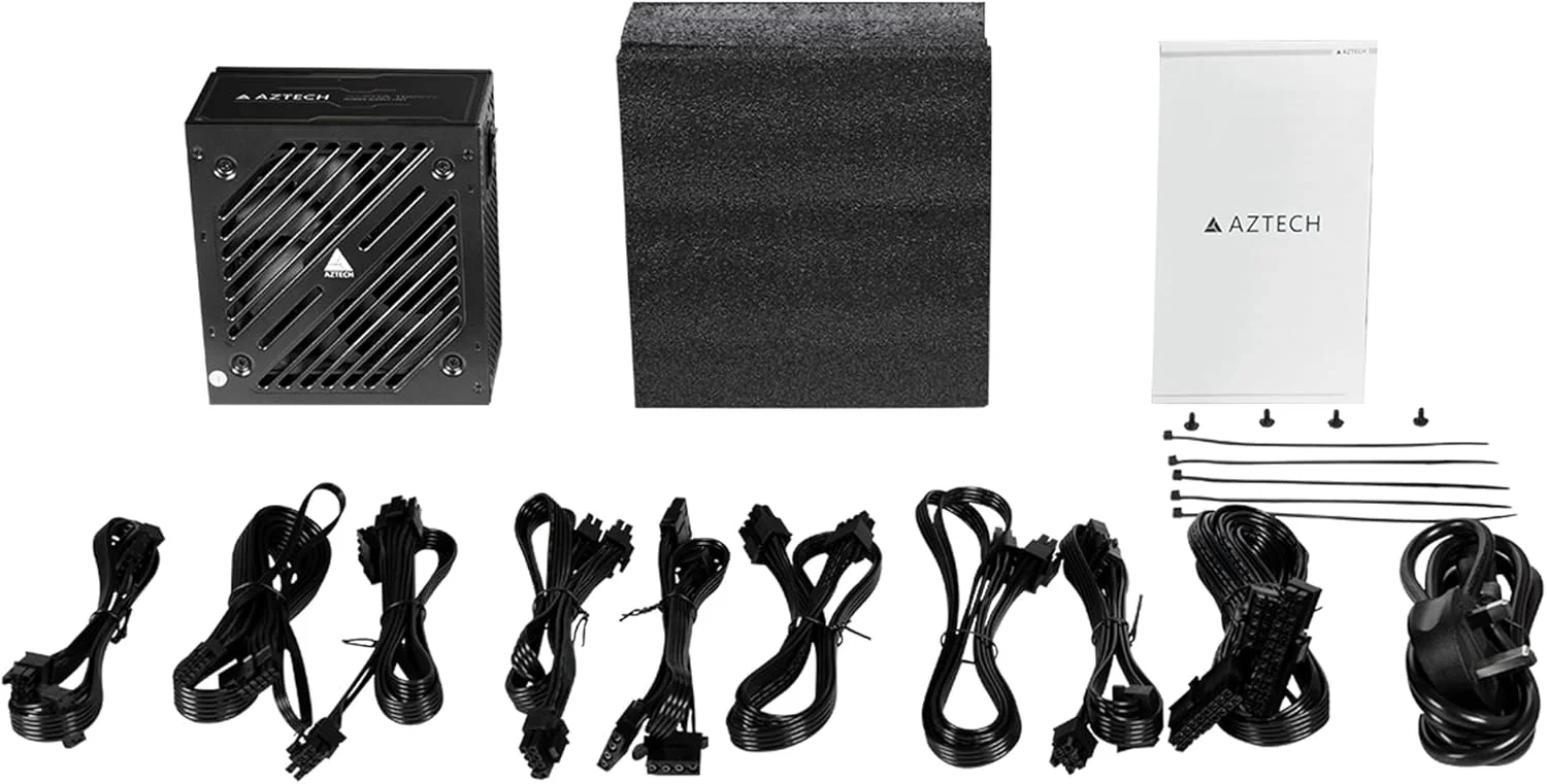 منبع تغذیه 1000W AZTECH ALPHA 80 Plus Gold ATX 3.1 و PCIe 5.1 آماده، کاملاً ماژولار، فن فوق العاده بی صدا، PSU هیبریدی 120 میلی متری، خازن های ژاپنی 105 درجه سانتیگراد، کنترل RPM استارت-استاپ، PSU RTX 40 و Ryzen و Intel منبع تغذیه 1000W AZTECH ALPHA 80 Plus Gold ATX 3.1 و PCIe 5.1 آماده، کاملاً ماژولار، فن فوق العاده بی صدا، PSU هیبریدی 120 میلی متری، خازن های ژاپنی 105 درجه سانتیگراد، کنترل RPM استارت-استاپ، PSU RTX 40 و Ryzen و Intel