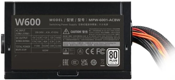 منبع تغذیه کولر مستر الیت NEX W600 80+، سفید منبع تغذیه کولر مستر الیت NEX W600 80+، سفید