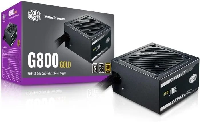 منبع تغذیه کولر مستر G GOLD 800W با کابل A/UK، مشکی منبع تغذیه کولر مستر G GOLD 800W با کابل A/UK، مشکی