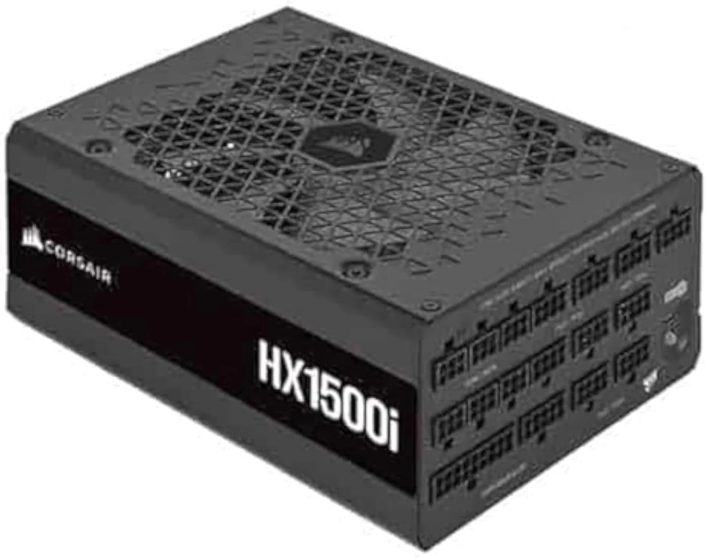 منبع تغذیه کامپیوتر کرسیر HX1500i کاملاً ماژولار با نویز بسیار کم - سازگار با ATX 3.0 و PCIe 5.0 - فن بلبرینگ دینامیک سیال - سازگار با نرم افزار CORSAIR iCUE - راندمان 80 PLUS پلاتینیوم - مشکی
