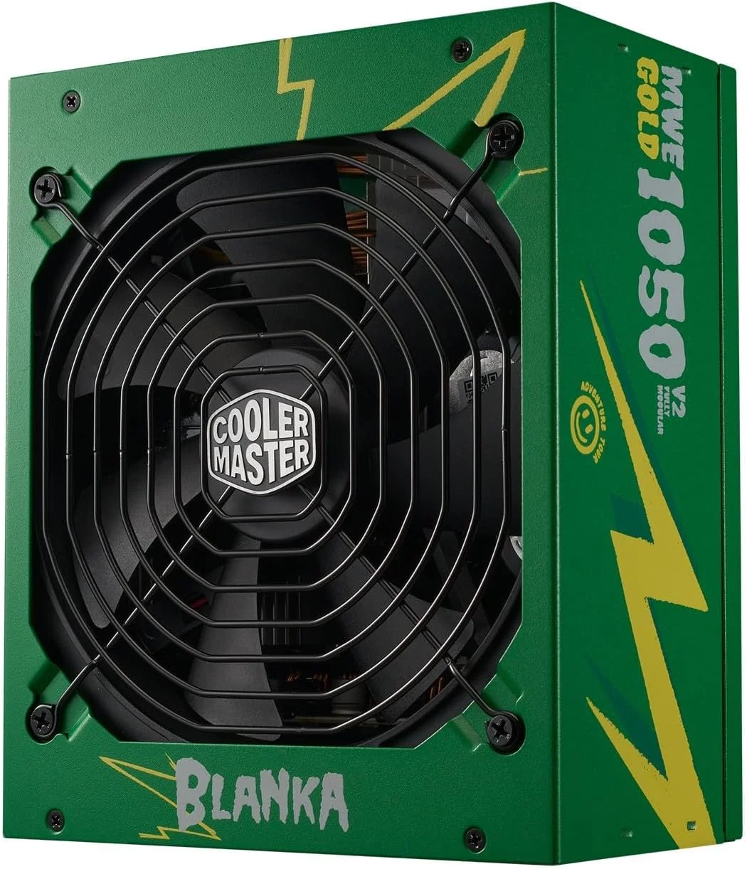 منبع تغذیه کولر مستر MWE Gold 1050 ATX 3.0 نسخه Street Fighter 6، سبز/مشکی