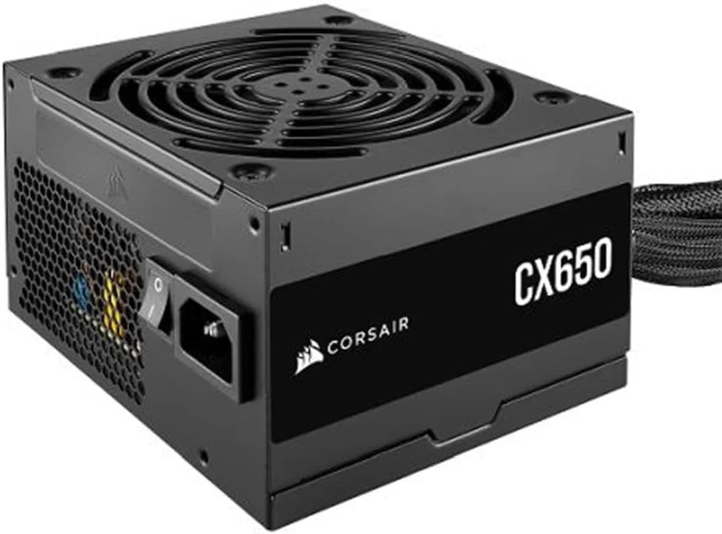 منبع تغذیه 650 واتی CORSAIR CX650 80 PLUS Bronze غیر ماژولار کم صدا ATX - UK - مشکی منبع تغذیه 650 واتی CORSAIR CX650 80 PLUS Bronze غیر ماژولار کم صدا ATX - UK - مشکی
