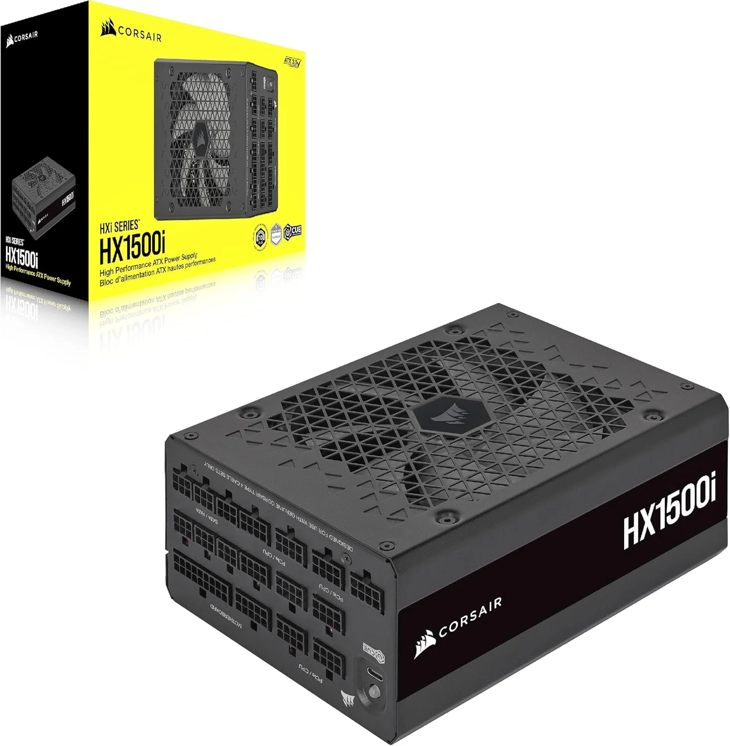 منبع تغذیه کامپیوتر کرسیر HX1500i کاملاً ماژولار با نویز بسیار کم - سازگار با ATX 3.0 و PCIe 5.0 - فن بلبرینگ دینامیک سیال - سازگار با نرم افزار CORSAIR iCUE - راندمان 80 PLUS پلاتینیوم - مشکی منبع تغذیه کامپیوتر کرسیر HX1500i کاملاً ماژولار با نویز بسیار کم - سازگار با ATX 3.0 و PCIe 5.0 - فن بلبرینگ دینامیک سیال - سازگار با نرم افزار CORSAIR iCUE - راندمان 80 PLUS پلاتینیوم - مشکی