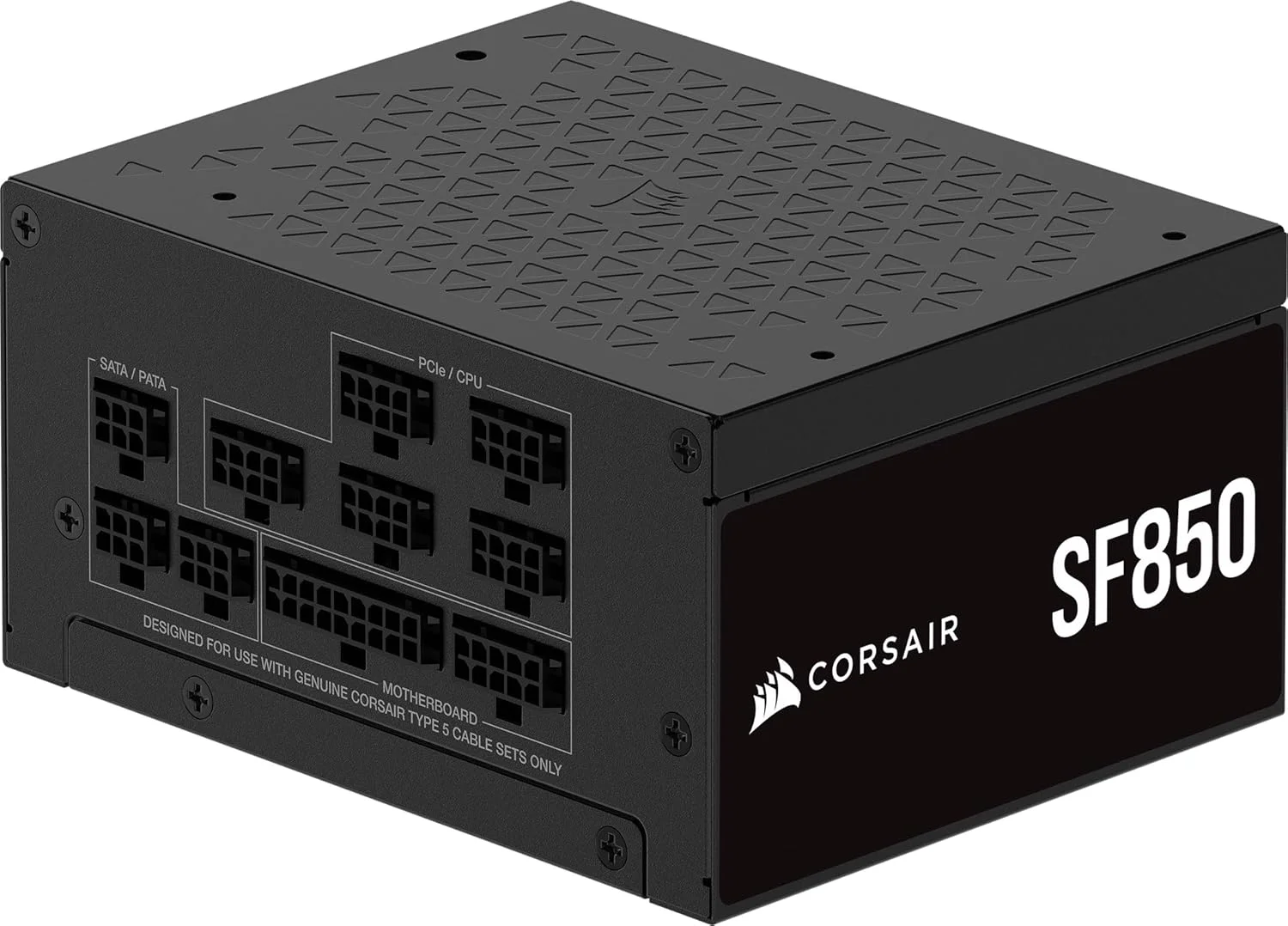 منبع تغذیه کامپیوتر CORSAIR SF850 (2024) کاملاً ماژولار کم صدا 80 پلاس پلاتینیوم ATX - سازگار با ATX 3.1 - سازگار با PCIe 5.1 - شامل پشتیبانی SFX به ATX - مشکی
