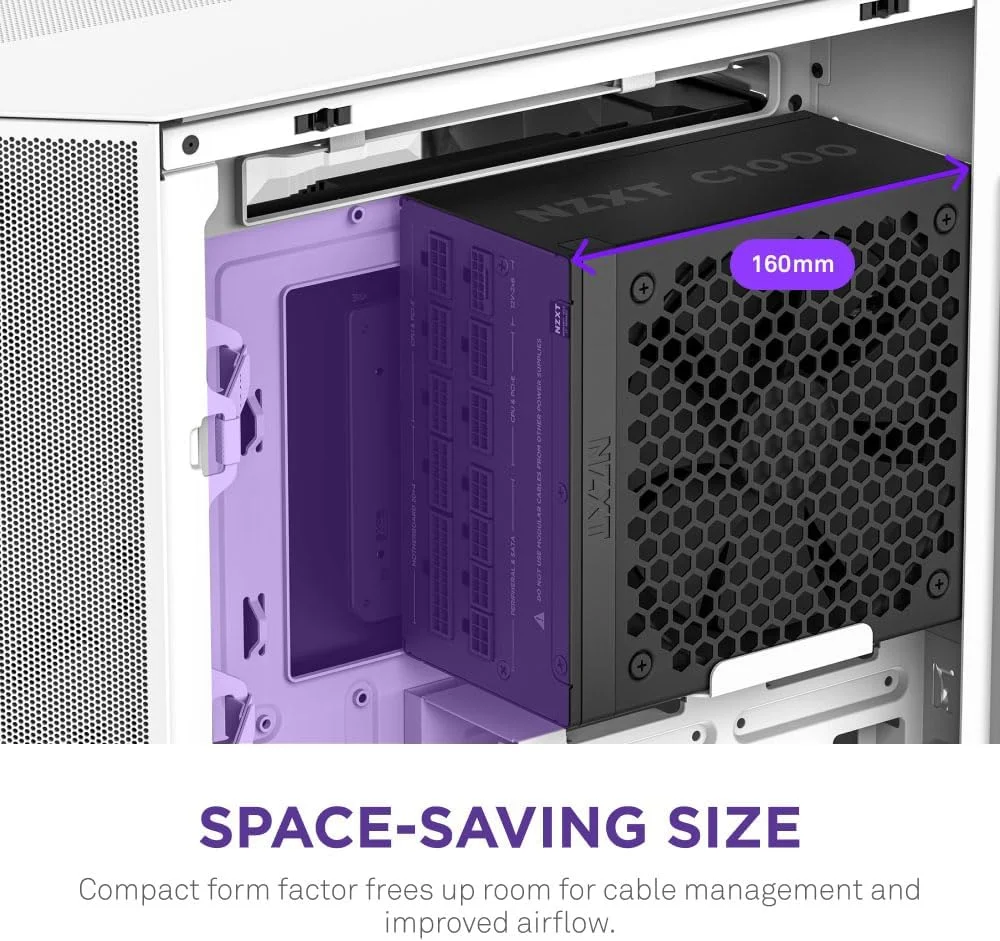 منبع تغذیه کامپیوتر گیمینگ NZXT C1000 Gold ATX 3.1 (2024) - کاملاً ماژولار، کم صدا - 1000 وات - 80 پلاس گلد - کانکتور 12V-2x6 - حالت Zero Fan - خازن های 100% ژاپنی - مشکی - PA-0G2BB-UK منبع تغذیه کامپیوتر گیمینگ NZXT C1000 Gold ATX 3.1 (2024) - کاملاً ماژولار، کم صدا - 1000 وات - 80 پلاس گلد - کانکتور 12V-2x6 - حالت Zero Fan - خازن های 100% ژاپنی - مشکی - PA-0G2BB-UK