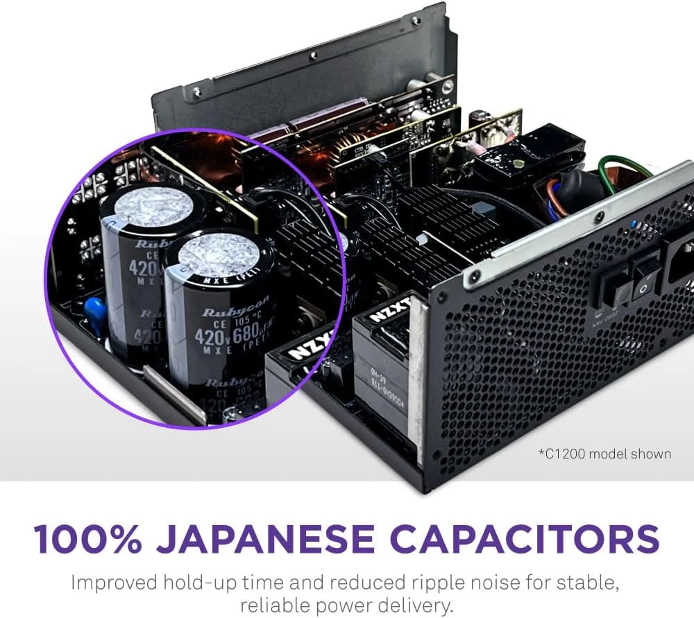 منبع تغذیه کامپیوتر گیمینگ NZXT C1000 Gold ATX 3.1 (2024) - کاملاً ماژولار، کم صدا - 1000 وات - 80 پلاس گلد - کانکتور 12V-2x6 - حالت Zero Fan - خازن های 100% ژاپنی - مشکی - PA-0G2BB-UK منبع تغذیه کامپیوتر گیمینگ NZXT C1000 Gold ATX 3.1 (2024) - کاملاً ماژولار، کم صدا - 1000 وات - 80 پلاس گلد - کانکتور 12V-2x6 - حالت Zero Fan - خازن های 100% ژاپنی - مشکی - PA-0G2BB-UK