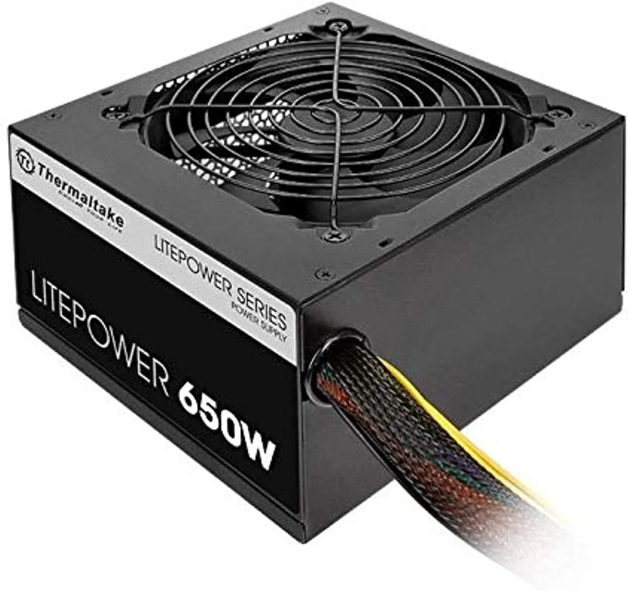 منبع تغذیه 650 وات Thermaltake Litepower، غیر ماژولار، ATX 2.3 و EPS، Active-PFC، PSU، 12 سانتی متر، EU/Non، 80PLUS - مشکی