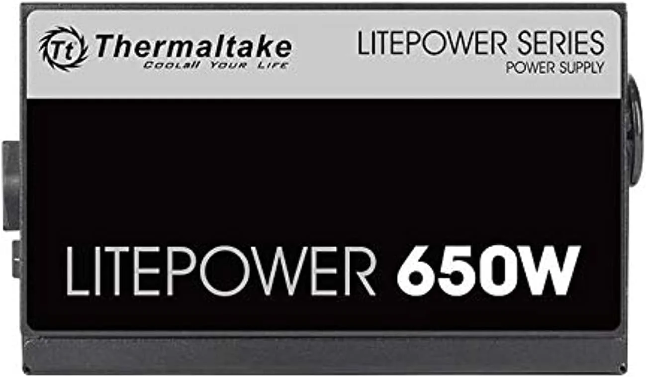 منبع تغذیه 650 وات Thermaltake Litepower، غیر ماژولار، ATX 2.3 و EPS، Active-PFC، PSU، 12 سانتی متر، EU/Non، 80PLUS - مشکی