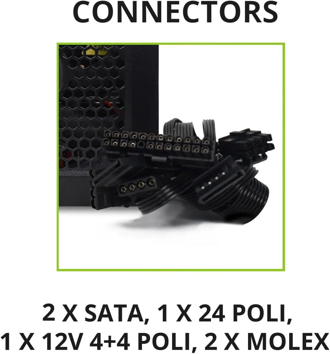 منبع تغذیه 500 وات ATX تکنوور برای کامپیوتر - فن 12 سانتی متری بی صدا، اتصالات 2 x SATA، 1 عدد 24 پین، 12V 4 + Molex، فلاپی منبع تغذیه 500 وات ATX تکنوور برای کامپیوتر - فن 12 سانتی متری بی صدا، اتصالات 2 x SATA، 1 عدد 24 پین، 12V 4 + Molex، فلاپی