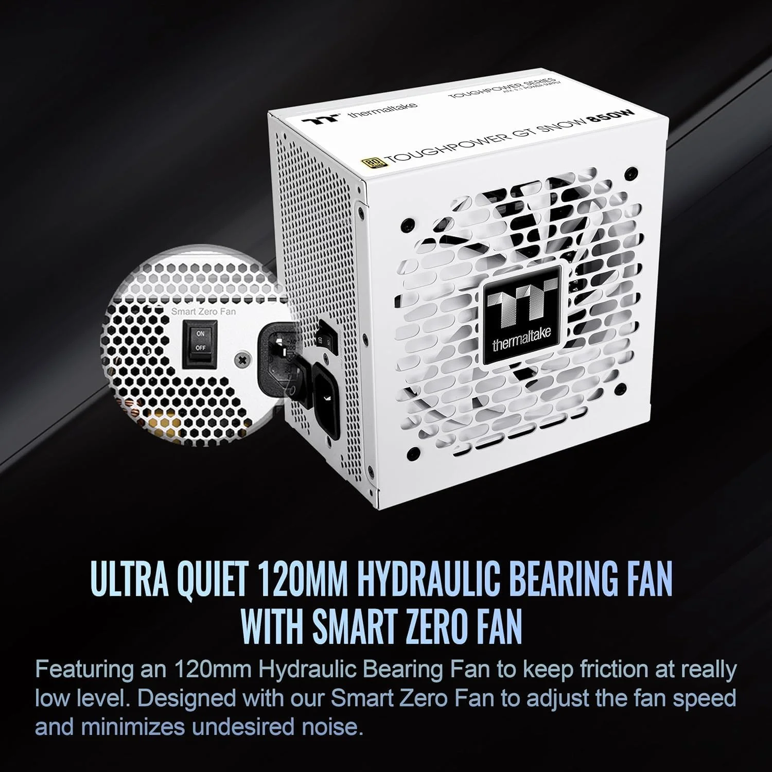 منبع تغذیه ترمالتیک Toughpower GT 850W ATX 3.1 استاندارد: بازدهی 80 پلاس گلد، فن هوشمند Zero، کانکتور بومی 450W PCIe 5.1 - سفید برفی منبع تغذیه ترمالتیک Toughpower GT 850W ATX 3.1 استاندارد: بازدهی 80 پلاس گلد، فن هوشمند Zero، کانکتور بومی 450W PCIe 5.1 - سفید برفی