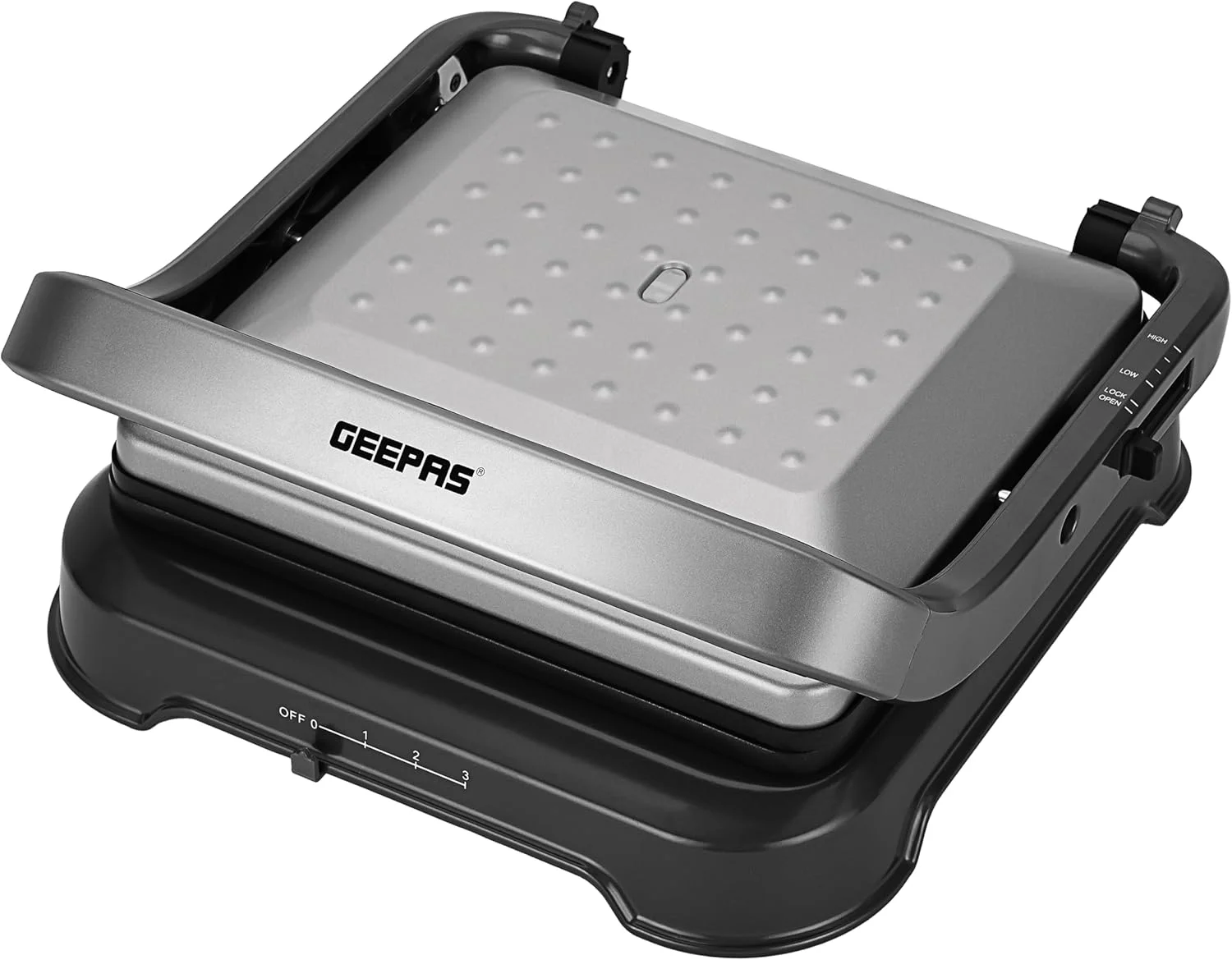 گریل ساز استیل Geepas، پانینی ساز، GGM36539 | باز شدن 180 درجه | تایمر و کنترل دما | صفحه پخت نچسب و دسته خنک | گریل پرس پانینی گریل ساز استیل Geepas، پانینی ساز، GGM36539 | باز شدن 180 درجه | تایمر و کنترل دما | صفحه پخت نچسب و دسته خنک | گریل پرس پانینی