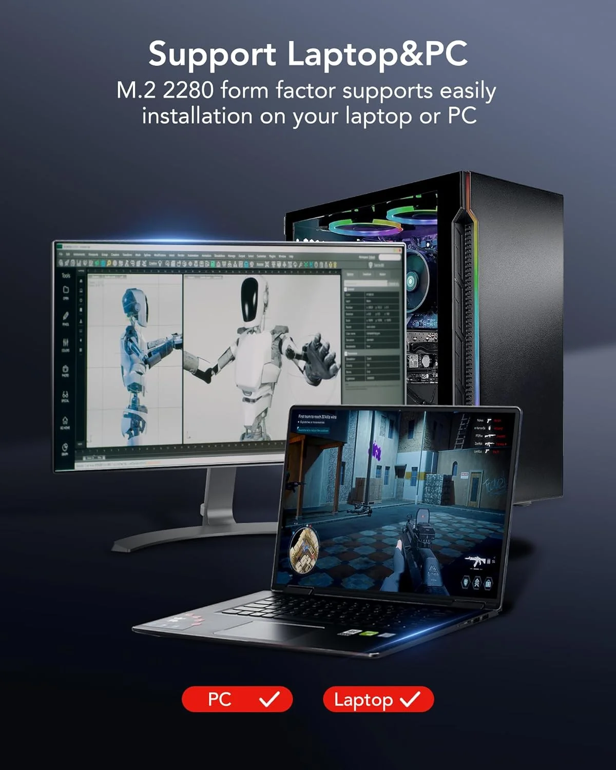 حافظه اس اس دی Lexar NM610PRO، M.2 2280 PCIe Gen3x4 NVMe 1.4 SSD 1TB داخلی، سرعت خواندن تا 3300 مگابایت بر ثانیه، سرعت نوشتن 2600 مگابایت بر ثانیه، درایوهای فلش 3D NAND برای نوت بوک، دسکتاپ، کامپیوتر حافظه اس اس دی Lexar NM610PRO، M.2 2280 PCIe Gen3x4 NVMe 1.4 SSD 1TB داخلی، سرعت خواندن تا 3300 مگابایت بر ثانیه، سرعت نوشتن 2600 مگابایت بر ثانیه، درایوهای فلش 3D NAND برای نوت بوک، دسکتاپ، کامپیوتر