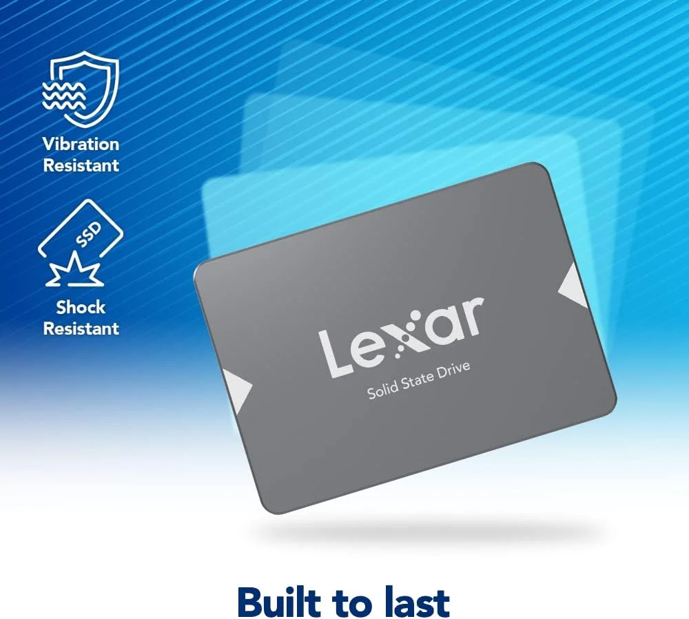 درایو حالت جامد داخلی Lexar NS100 256GB 2.5” SATA III SSD، سرعت خواندن تا 550 مگابایت بر ثانیه (LNS100-256RB)