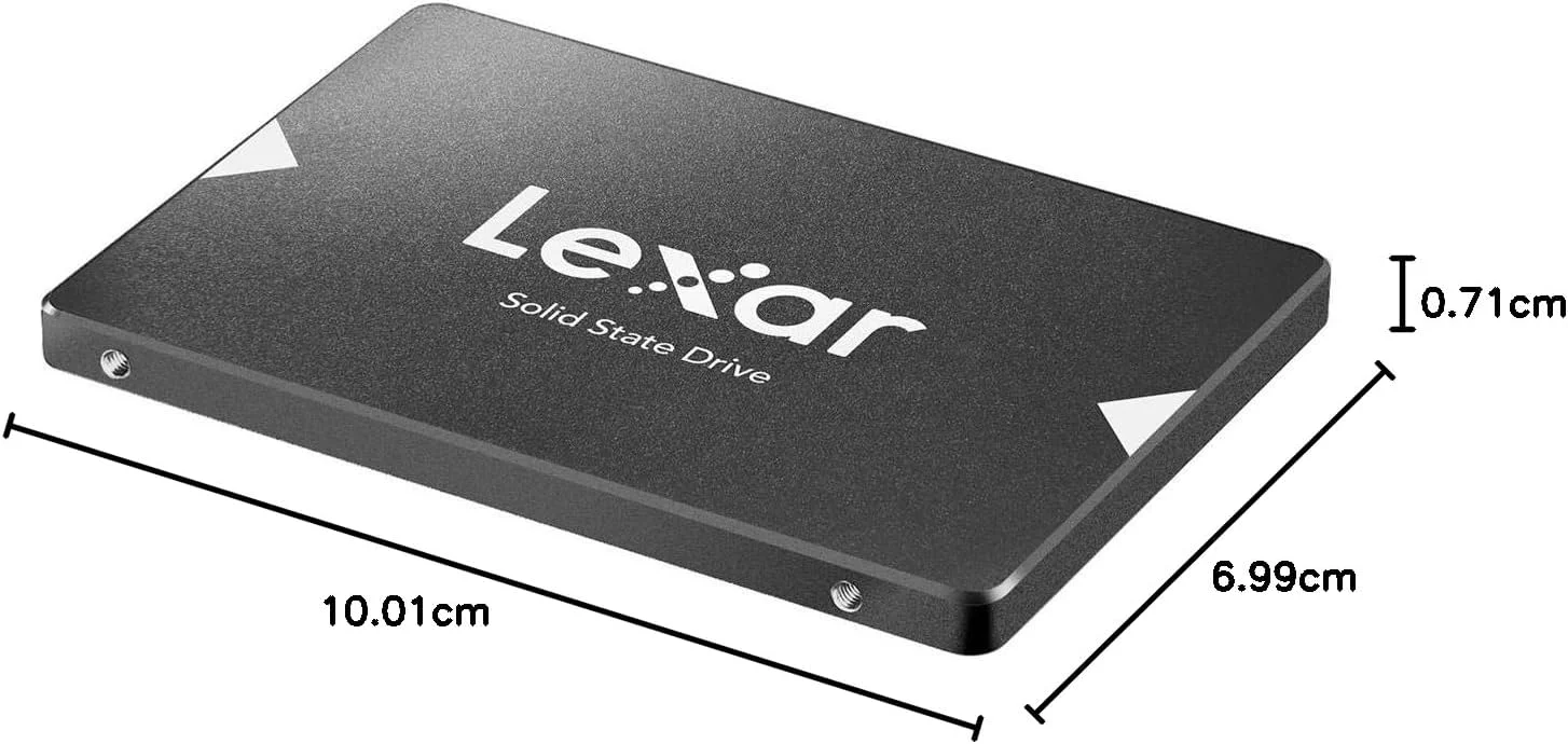 درایو حالت جامد داخلی Lexar NS100 256GB 2.5” SATA III SSD، سرعت خواندن تا 550 مگابایت بر ثانیه (LNS100-256RB)
