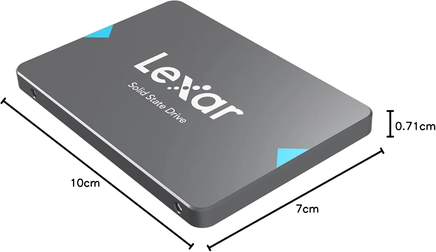 درایو SSD اینترنال Lexar NQ100 با ظرفیت 1 ترابایت، سایز 2.5 اینچ، رابط SATA III - سرعت خواندن تا 550 مگابایت بر ثانیه، مناسب برای لپ تاپ و کامپیوتر