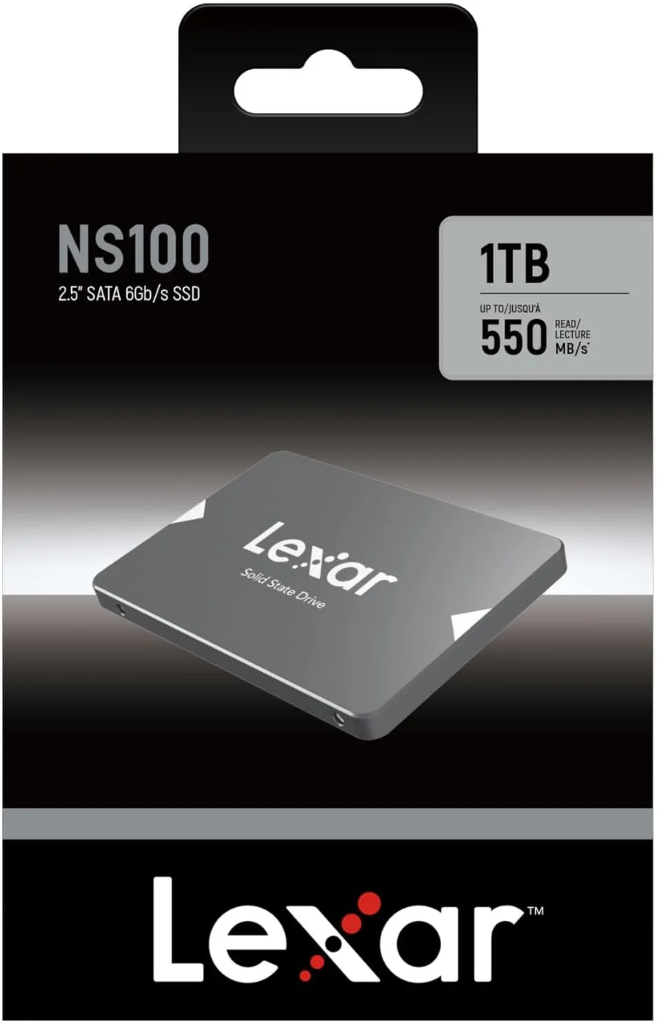 درایو حالت جامد داخلی Lexar NS100 2.5” SATA III 6Gb/s با ظرفیت 1 ترابایت، سرعت خواندن تا 550 مگابایت بر ثانیه، برای لپ تاپ، کامپیوتر/رایانه شخصی (LNS100-1TRB) درایو حالت جامد داخلی Lexar NS100 2.5” SATA III 6Gb/s با ظرفیت 1 ترابایت، سرعت خواندن تا 550 مگابایت بر ثانیه، برای لپ تاپ، کامپیوتر/رایانه شخصی (LNS100-1TRB)