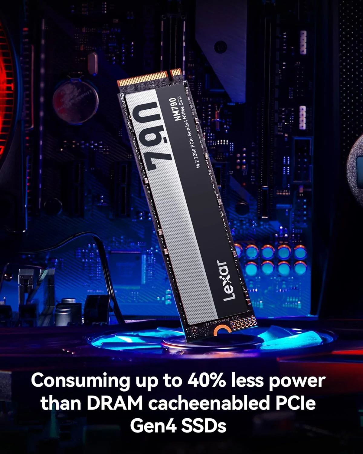 اس اس دی 4 ترابایتی Lexar NM790، M.2 2280 PCIe Gen4x4 NVMe 1.4 داخلی، سرعت خواندن تا 7400 مگابایت بر ثانیه، سرعت نوشتن تا 6500 مگابایت بر ثانیه، درایو حالت جامد داخلی برای PS5، PC، لپ تاپ، گیمرها، متخصصان (LNM790X004T-RNNNG) اس اس دی 4 ترابایتی Lexar NM790، M.2 2280 PCIe Gen4x4 NVMe 1.4 داخلی، سرعت خواندن تا 7400 مگابایت بر ثانیه، سرعت نوشتن تا 6500 مگابایت بر ثانیه، درایو حالت جامد داخلی برای PS5، PC، لپ تاپ، گیمرها، متخصصان (LNM790X004T-RNNNG)