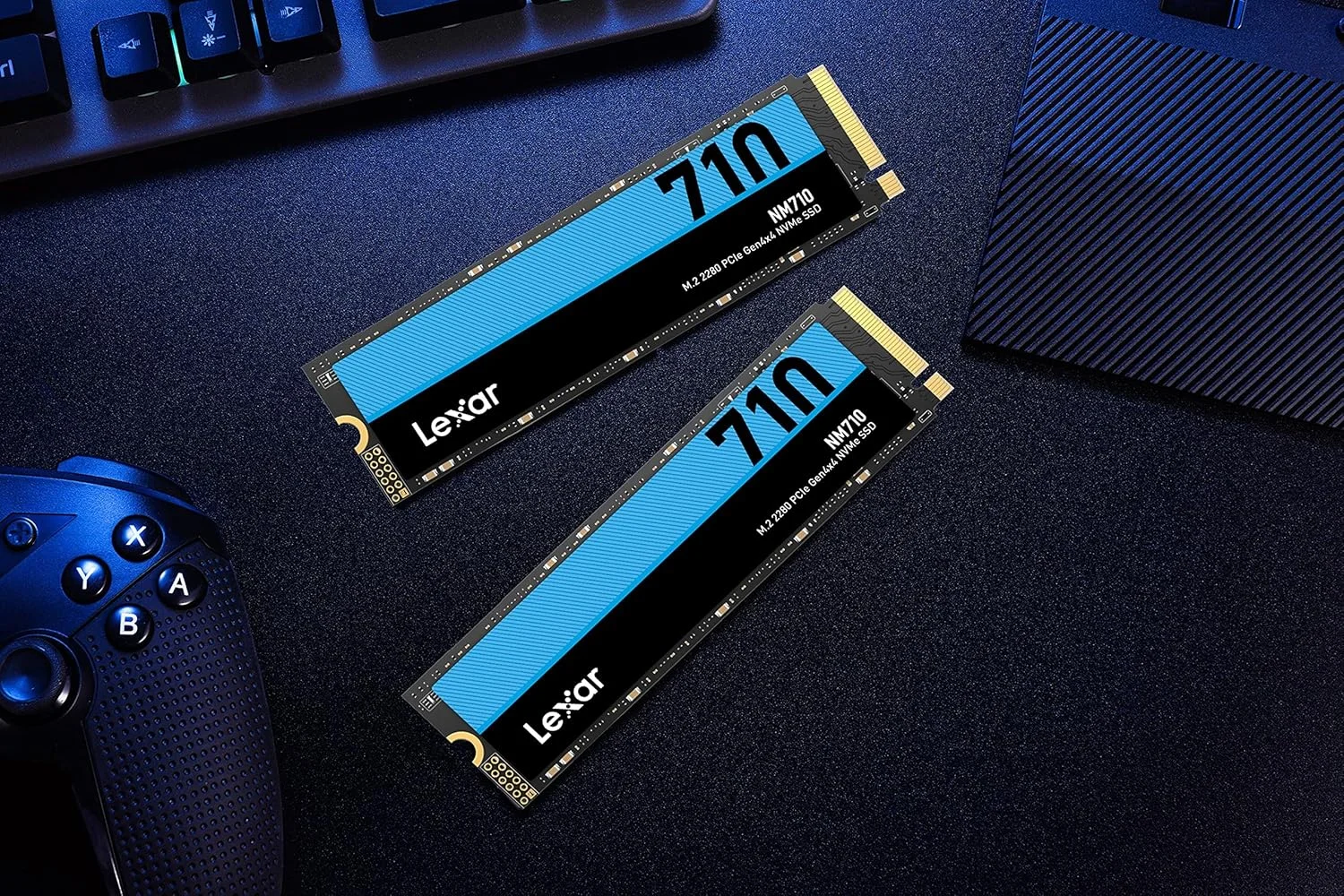 حافظه اس اس دی Lexar NM710 با ظرفیت 1 ترابایت، M.2 2280 PCIe Gen4x4 NVMe داخلی، سرعت خواندن تا 5000 مگابایت بر ثانیه، سرعت نوشتن 4500 مگابایت بر ثانیه، درایو حالت جامد داخلی برای کامپیوتر، لپ تاپ و گیمرها (LNM710X001T-RNNNG)