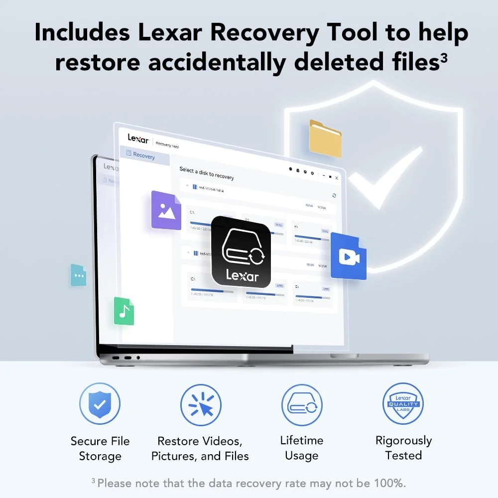 درایو حالت جامد داخلی Lexar 2TB NQ780 SSD PCIe Gen4 NVMe M.2 2280، سرعت خواندن/نوشتن تا 7000/5000 مگابایت بر ثانیه، سازگار با PS5، برای گیمرها و سازندگان (LNQ780X002T-RNNNU)
