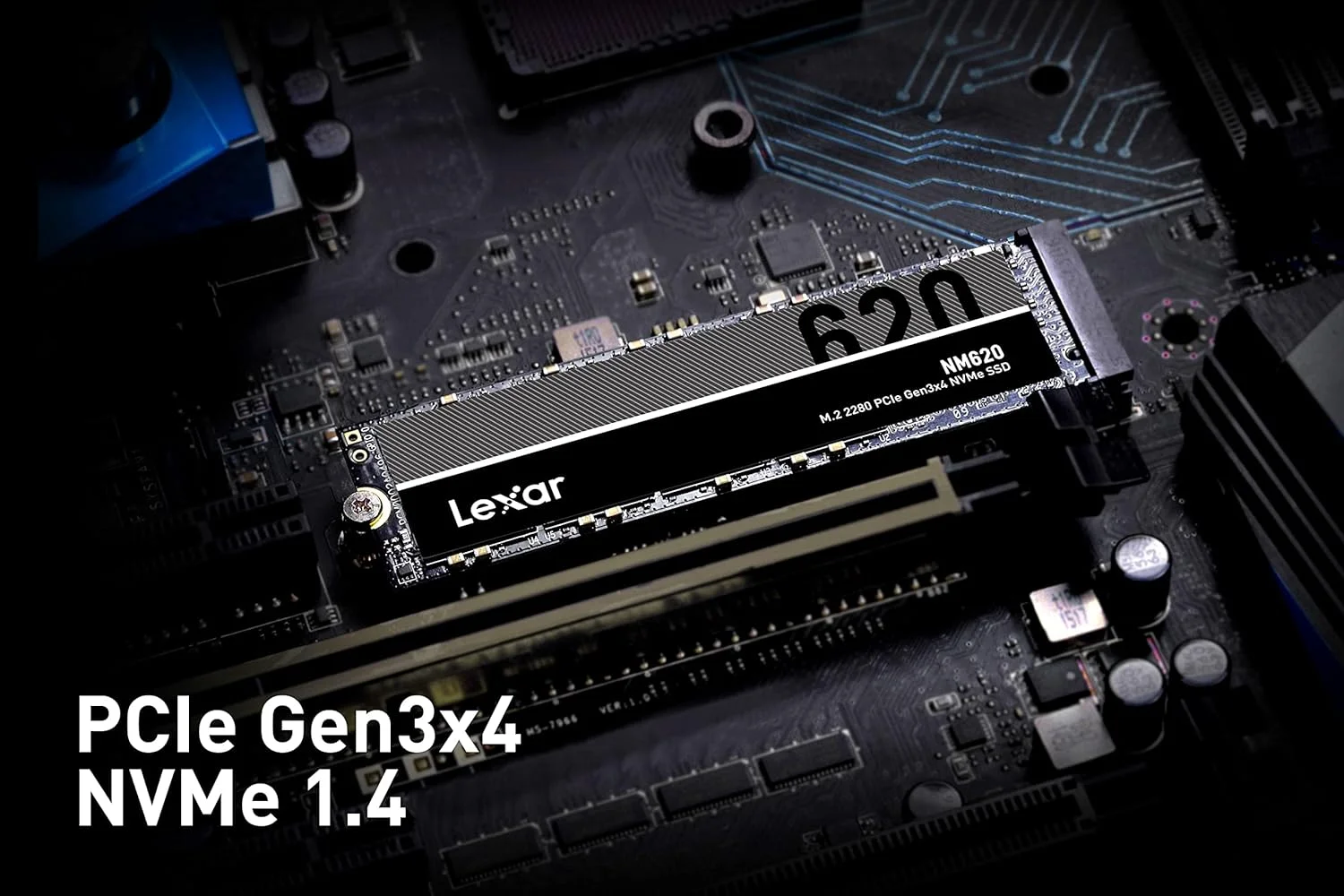 درایو SSD اینترنال Lexar NM620 2TB، M.2 2280 PCIe Gen3x4 NVMe 1.4، سرعت خواندن تا 3500 مگابایت بر ثانیه، سرعت نوشتن 3000 مگابایت بر ثانیه، فلش 3D NAND، درایو حالت جامد داخلی برای علاقه مندان به کامپیوتر و گیمرها (LNM620X002T-RNNNG) درایو SSD اینترنال Lexar NM620 2TB، M.2 2280 PCIe Gen3x4 NVMe 1.4، سرعت خواندن تا 3500 مگابایت بر ثانیه، سرعت نوشتن 3000 مگابایت بر ثانیه، فلش 3D NAND، درایو حالت جامد داخلی برای علاقه مندان به کامپیوتر و گیمرها (LNM620X002T-RNNNG)